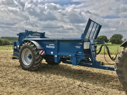 Gezogener Stalldungstreuer - Farmstar 80 HBD - G.T. Bunning & Sons Ltd - mit waagerechtem Aufbringer / einachsig