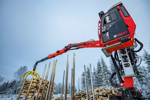 LKW-montierter Forstkran - LOGLIFT 140Z series - HIAB AB - mit Gelenkausleger