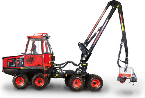 Harvesteraggregate mit Gummireifen - 3HW - TERRI - mit Kran / für Gefälle