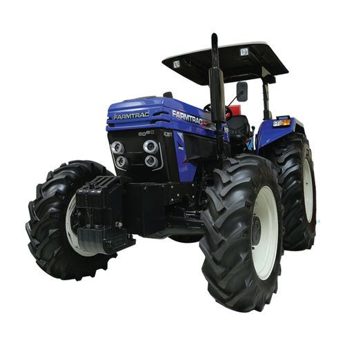Traktor mit mechanisch getakteter Übersetzung - Farmtrac 6080 - FARMTRAC TRACTORS EUROPE - breit / mit ROPS / mit Dreipunktanbau