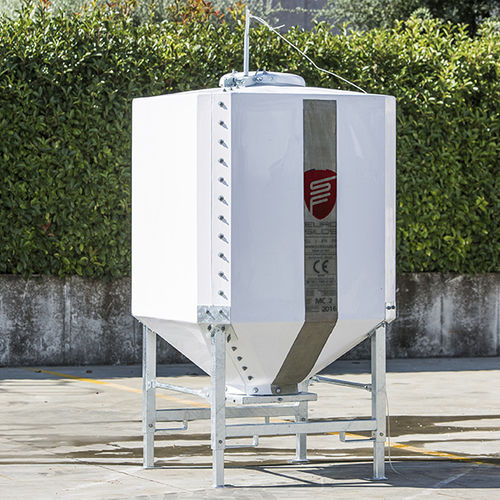 Silo für Tiernahrung - Siosfrance - für Lebensmittel / Glasfaser / mit konischem Boden
