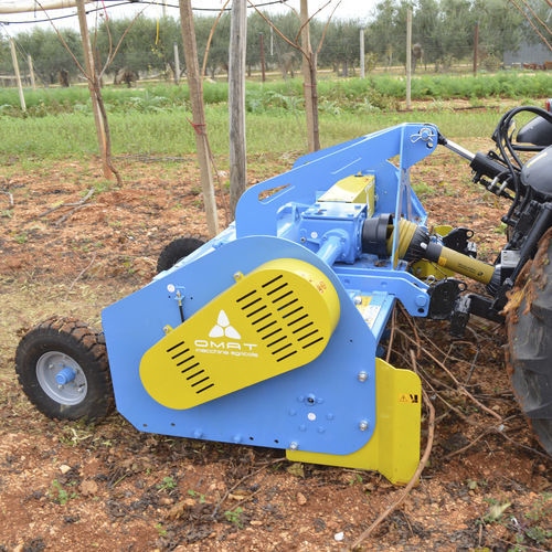 Angebautes horizontales Mulchgerät - TS series - OMATECH - Schlegel / für Obstgärten / für Weinbau