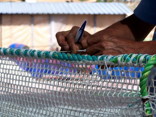 Aquakulturnetz für Beckentrennung - akuakare - schädlingshemmend / Nylon / Antifouling