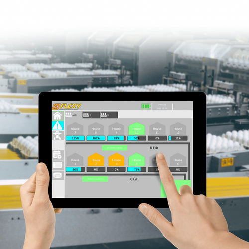 Bedienelement-Kontrollsystem - EggFlow - FLEXY Srl - mit Touchscreen