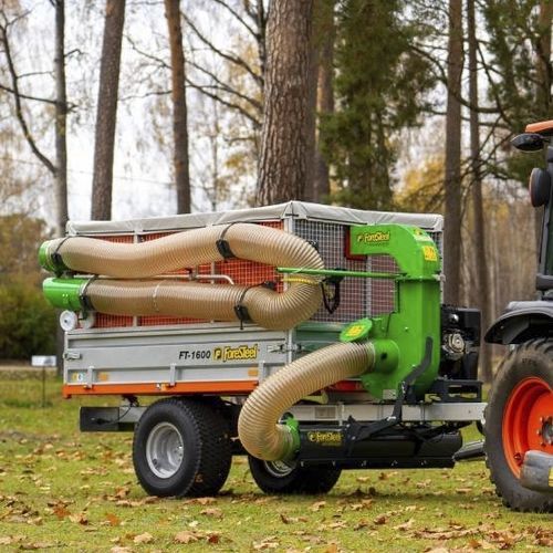 Gezogener Blättersauger - FT-1600 - Foresteel - für geschnittenes Gras / für große Gärten / mit Reißwolf