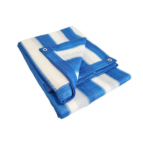 Beschattungsnetz - Blue and White Striped - HF BETTER TECHNOLOGY CO - Polyethylen / HDPE / gewirkt