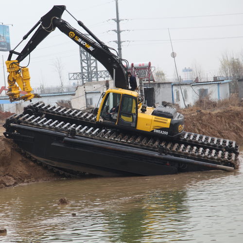 Hydraulischer Bagger - AEX-14 - Relong - auf Raupen / amphibisch