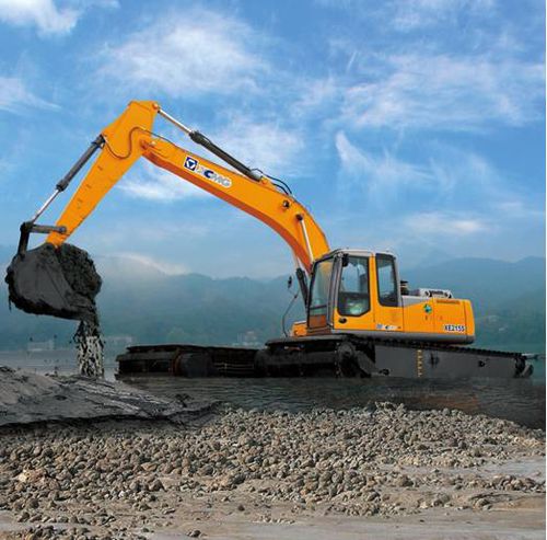 Hydraulischer Bagger - AEX-34 - Relong - auf Raupen / amphibisch
