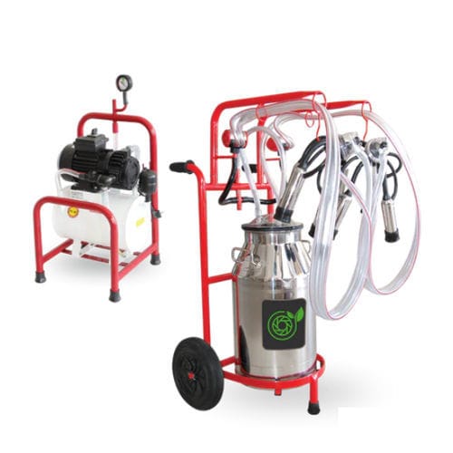 Melkbecher Edelstahl - Portable Milchpumpe Für Kühe, Schwarz/Blau