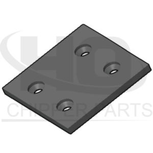 Verschleißplatte für Ventilatorblätter - J032 - HQ Chipper Parts - für Holzhäcksler von Jenz / aus Duroxite®