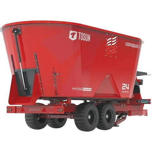 Vertikaler Futtermischwagen - CANOPUS 06 - TOSUN - gezogen / Einschnecke / mit Wiegesystem