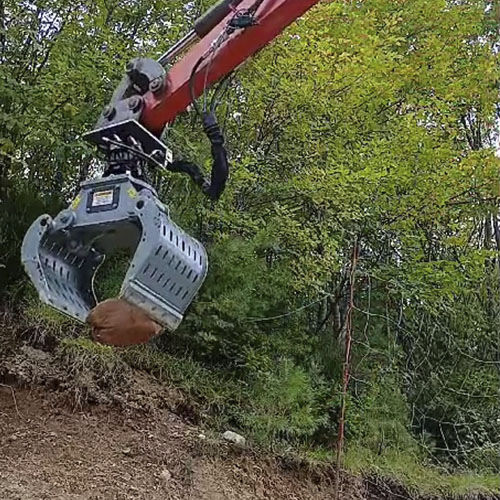 Rundholzzange für Forstwirtschaft - G90 - CM SRL - Landwirtschaft / für Mini-Bagger / für Bagger
