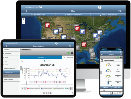 Überwachungssoftware - WATERVISION 2.0 - Watertronics Inc. - Steuerung / Bewässerungsmanagement / Bewässerung
