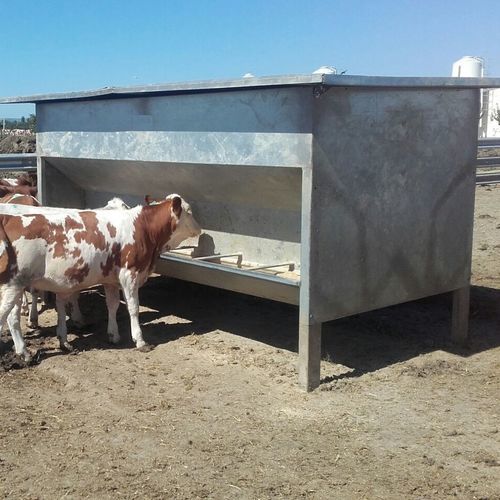 Zulauftrichter für Rinder - FEEA22.3000 - AHI - FARM CAMARA - Edelstahl / Multi-Access