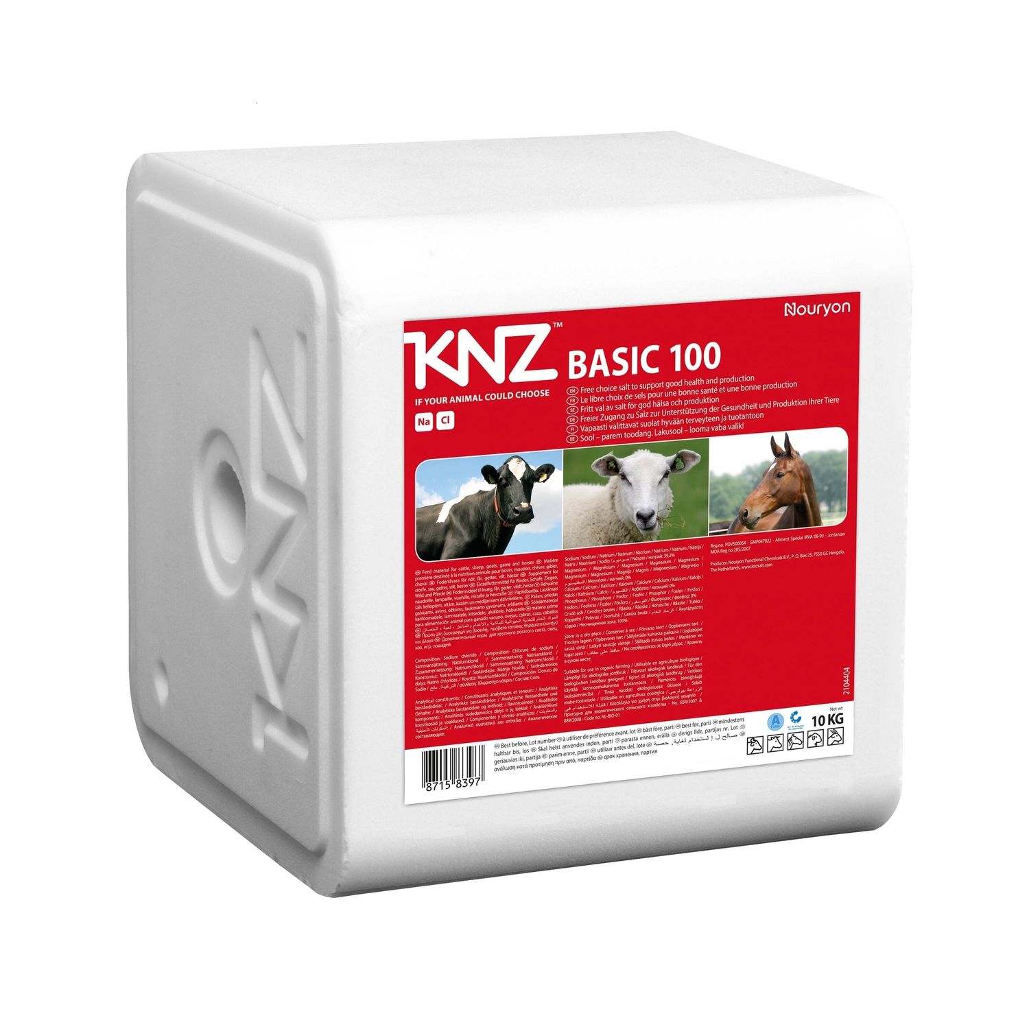 Piedra de sal para bovinos BASIC 100 Hengelo Salt Specialties B.V. (KNZ®) para ganado Piedra de sal para bovinos BASIC 100 Hengelo Salt Specialties B.V. (KNZ®) para ganado