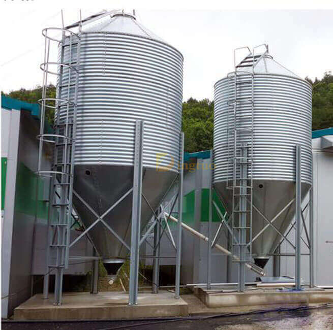 Silo para la alimentación animal - dingtuopoultry - de acero / con tolva