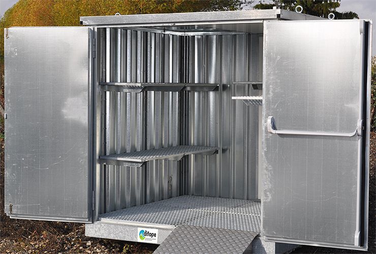 Caja de almacenamiento de acero galvanizado en caliente - BUNG2MPF