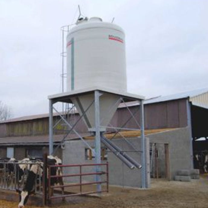 Fiberglass Feed Silo for Cattle Farms
