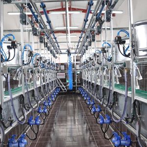 sala de ordeño para cabras