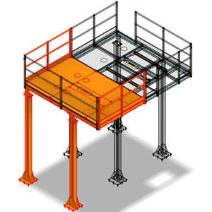 plataforma de soporte de metal