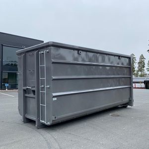 cubo de basura de acero