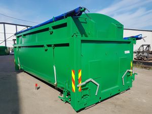cubo de basura de acero