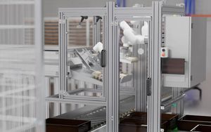 máquina de embalaje para cajas de huevos