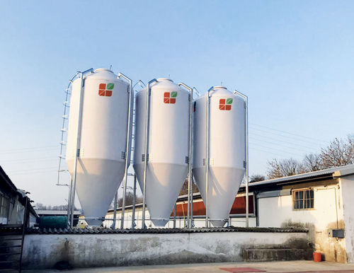 Silo para cereales - SIM Series - AGRITECH S.R.L. - para la alimentación animal / de fibra de vidrio / de fondo cónico