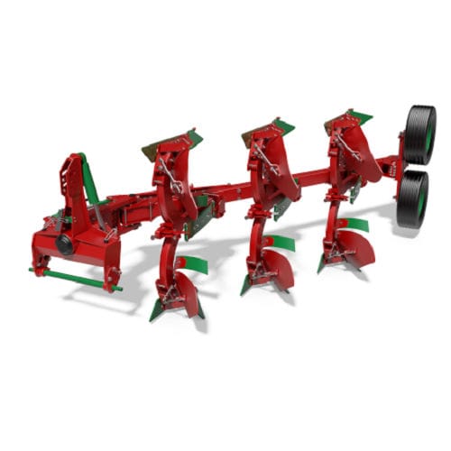 Arado con vertedera - FRONT series - AGRO-MASZ Pawel Nowak - remolcado / 3 dientes / reversible