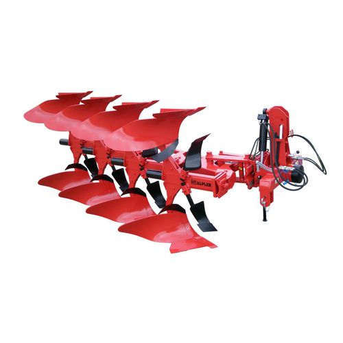 Arado con vertedera - ALPLER AGRICULTURAL MACHINERY - remolcado / 4 dientes / con ajuste hidráulico