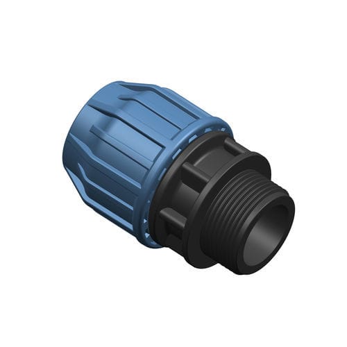 Conexión para irrigación recta - 380 PP x AG - Elysee Rohrsysteme GmbH - roscada / de polipropileno