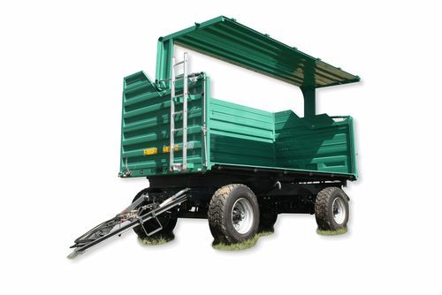 Remolque volquete - OL ZDK/HW 180 - Oehler Maschinen Fahrzeugbau GmbH - de 2 ejes / agrícola / con freno neumático