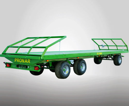 Remolque plataforma - T023 - Pronar Sp. z o.o. - de 3 ejes / agrícola / para balas
