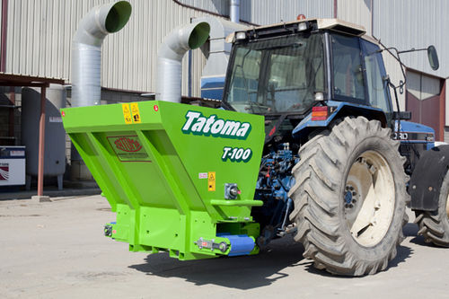 Sistema automático de distribución de alimentos para bovinos - T 100 , T150 - TATOMA - con embudo