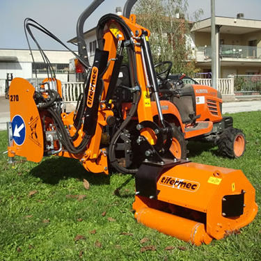 Desbrozadora hidráulica remolcada - DEC270F - Tifermec Srl - con control remoto / de martillos / plegable