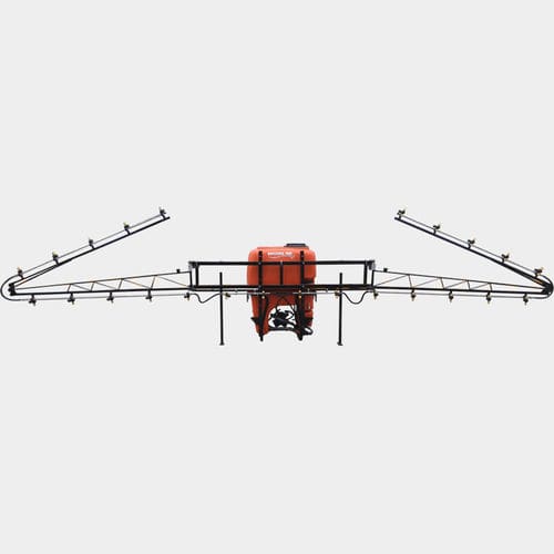 Pulverizador remolcado - Rakshak 400 - Tirth Agro Technology Pvt. Ltd. - para grandes cultivos / con brazo plegado / neumático