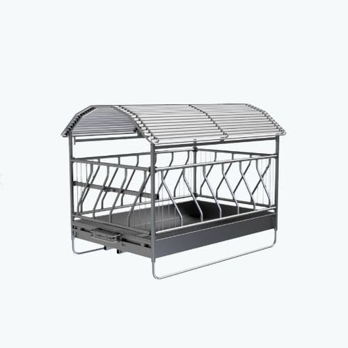 Contenedor de alimento para bovinos - Quadriballe P.V.B. - AGRITUBEL - en acero galvanizado / multiacceso / con techo