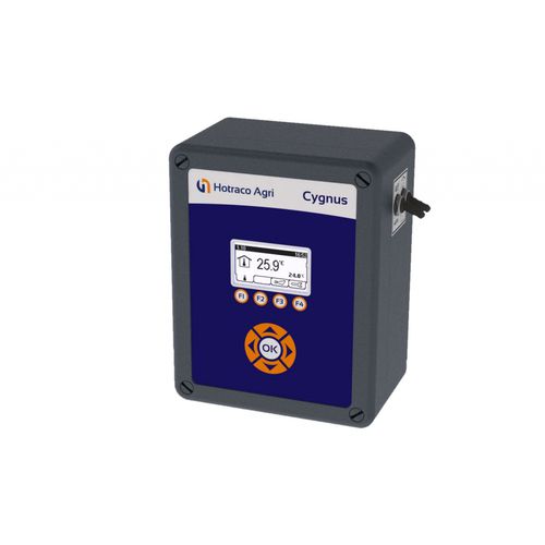 Unidad de control climático para establo - CYGNUS-F - Hotraco Agri BV - para gallinero / de temperatura / de ventilación