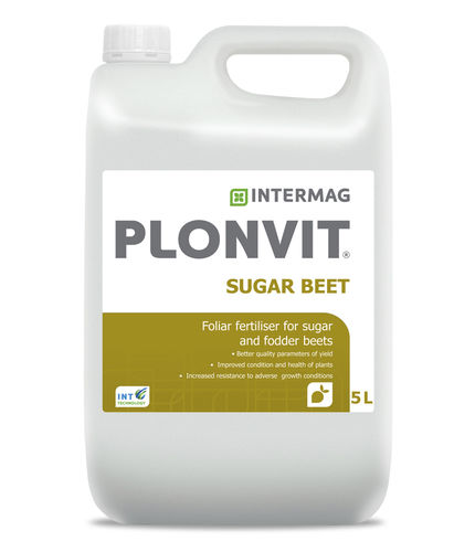 Fertilizante orgánico - PLONVIT SUGAR BEET - INTERMAG Sp. z o.o. - con oligoelementos / líquido / para aplicación foliar