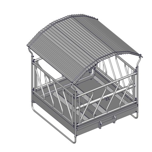 Contenedor de alimento para bovinos - RA0953 - JOURDAIN - de acero / multiacceso / fijado al suelo