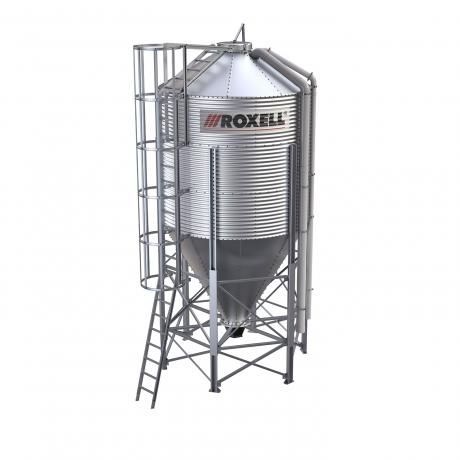 Silo para cereales - STORAGEline - ROXELL bvba - de metal / con tolva