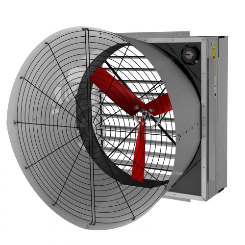 Ventilador para criadero - Multifan Galvanized cone fan 130 - VOSTERMANS VENTILATION B.V. - de circulación de aire / axial / con panel