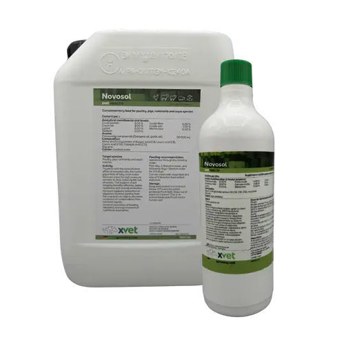 Complemento alimenticio para animales - Novosol® - XVET GmbH - para aves de corral / para porcinos / con aceites esenciales