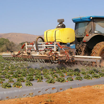 Pulverizador montado en tractor - 350RC - Electrostatic Spraying Systems - para grandes cultivos / con brazo plegado