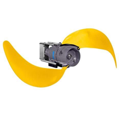 Agitador horizontal - Flygt 4410 - Xylem Water Solutions Herford GmbH (Wedeco) - con motor eléctrico