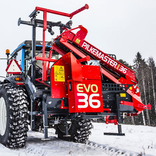 Combinado sierra-rajadora con motosierra - EVO 36 - Agromaster Oy - con transportador de cinta / de toma de fuerza / eléctrico