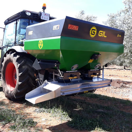 Abonadora remolcada - JOLLY-F series - GIL - para fertilizante sólido / de doble disco