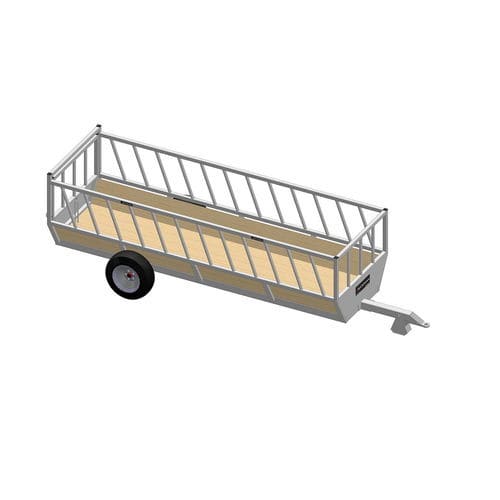 Contenedor de alimento para bovinos - 659-02 - LM Bateman - de metal / multiacceso / montado en remolque