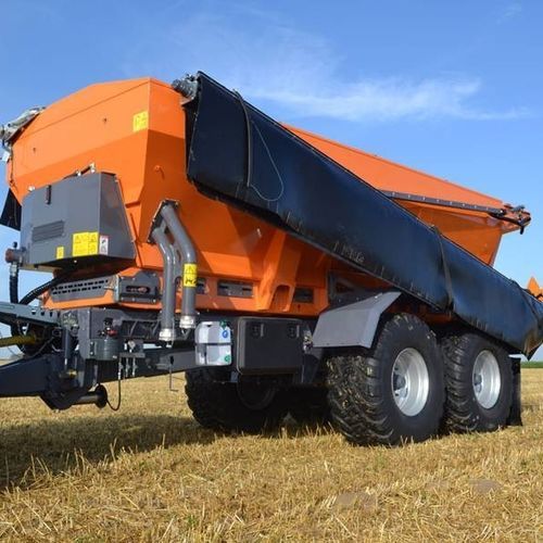 Abonadora de arrastre - PW series - Panien industrie - para fertilizante sólido / de gran anchura / de doble disco