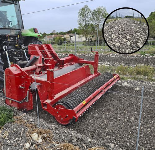 Enterrador de piedras para tractor - RX 250 - Rotadairon - con rodillo